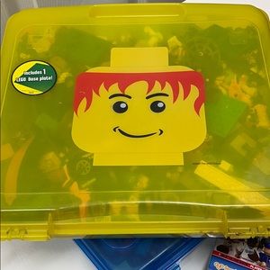 Box of LEGO pieces